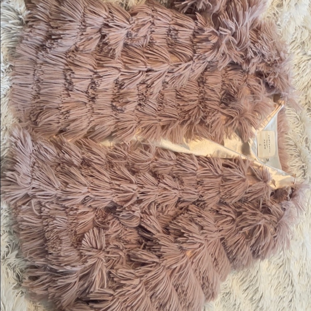Lightweight faux fluff jacket